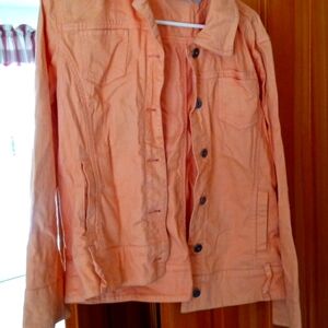 Chico's orange jean jacket 10/12
